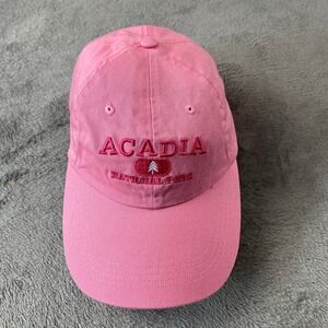 Acadia National Park Hiking Hat Prairie Mountain Pink Embroidered Dad Cap Travel